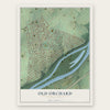 Old Orchard, Pennsylvania map print, the full design