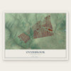 Overbrook, Philadelphia, Pennsylvania map print, the full design