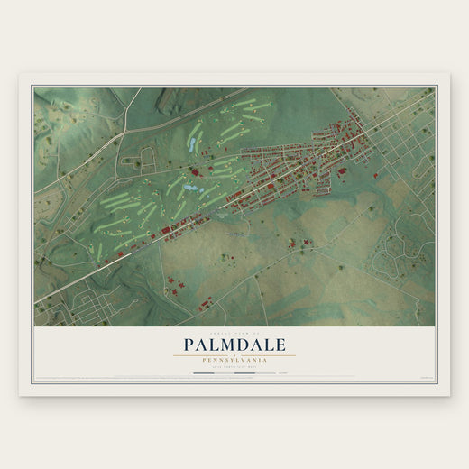 Palmdale, Pennsylvania map print, the full design