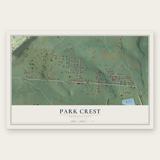 Park Crest, Pennsylvania map print, the full design