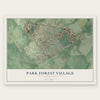 Park Forest Village, Pennsylvania map print, the full design