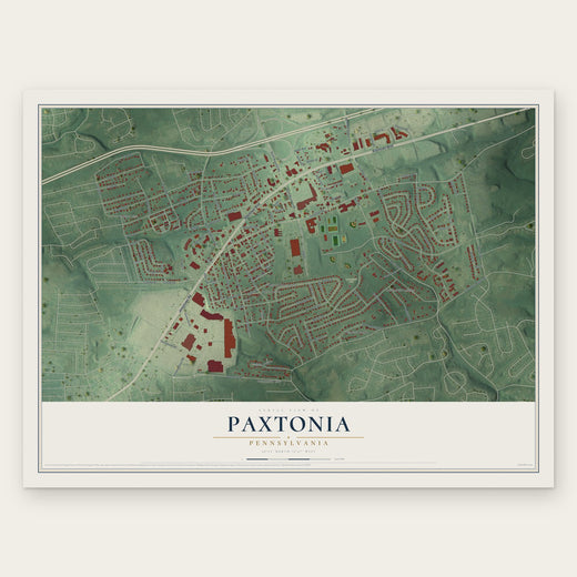 Paxtonia, Pennsylvania map print, the full design