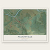 Paxtonville, Pennsylvania map print, the full design