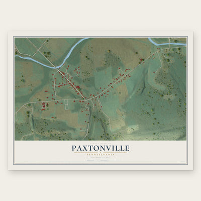 Paxtonville, Pennsylvania map print, the full design