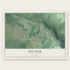 Pen Mar, Pennsylvania map print, the full design