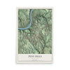 Map of Penn Hills, Pennsylvania, 12 x 18 inch unframed archival matte print