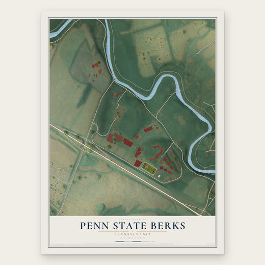 Penn State Berks, Pennsylvania map print, the full design