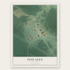 Pine Glen, Pennsylvania map print, the full design