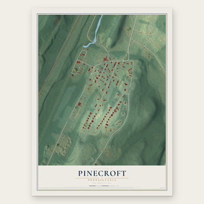 Pinecroft, Pennsylvania map print, the full design