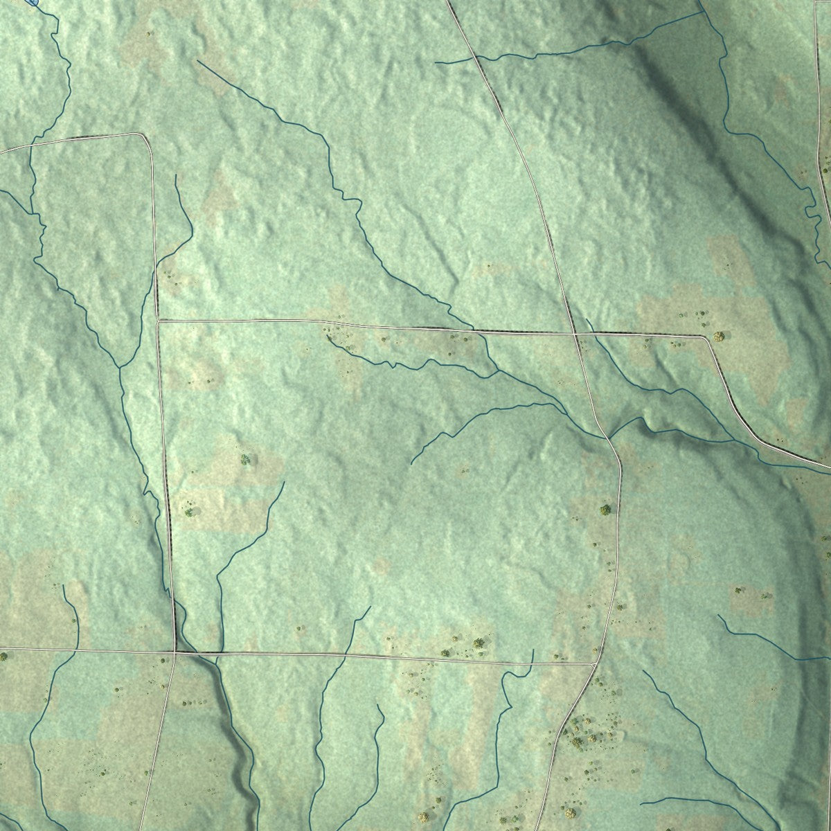 Close-up of the map of Plum, Venango County, Pennsylvania print showing street and building detail