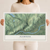 Map of Plymouth, Luzerne County, Pennsylvania, 12 x 18 inch unframed archival matte print