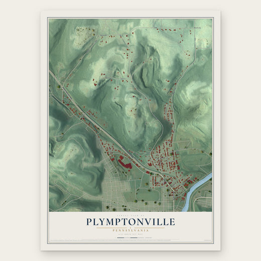 Plymptonville, Pennsylvania map print, the full design