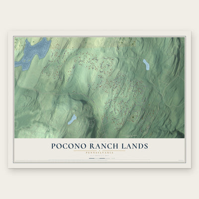 Pocono Ranch Lands, Pennsylvania map print, the full design