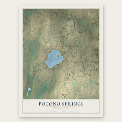 Pocono Springs, Pennsylvania map print, the full design