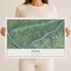 Map of Point, Pennsylvania, 12 x 18 inch unframed archival matte print