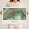 Map of Polish Hill, Pennsylvania, 12 x 18 inch unframed archival matte print