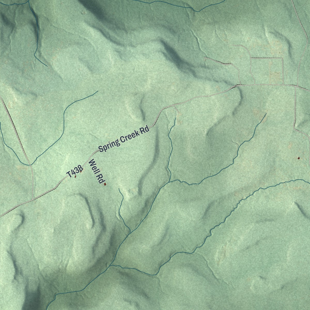 Close-up of the map of Polk, Jefferson County, Pennsylvania print showing street and building detail