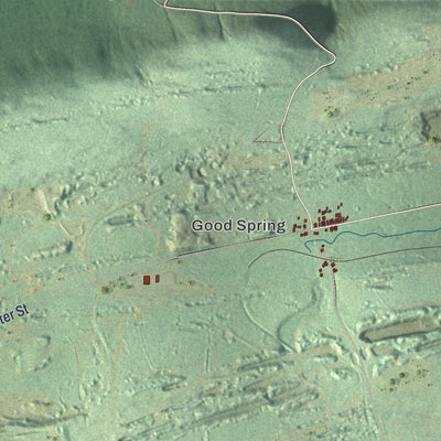 Second close-up of the map of Porter, Schuylkill County, Pennsylvania print showing more streets and buildings