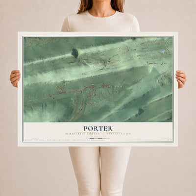 Map of Porter, Schuylkill County, Pennsylvania, 24 x 36 inch unframed archival matte print