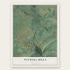 Potters Mills, Pennsylvania map print, the full design