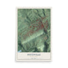 Map of Pottsville, Pennsylvania, 12 x 18 inch unframed archival matte print