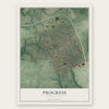 Progress, Pennsylvania map print, the full design