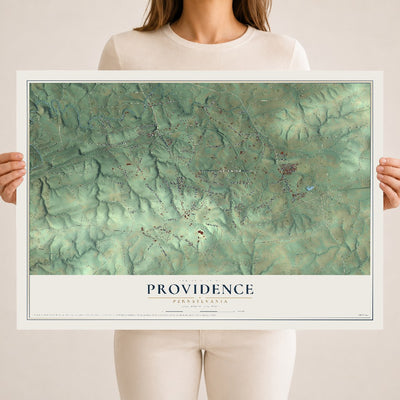Map of Providence, Pennsylvania, 18 x 24 inch unframed archival matte print