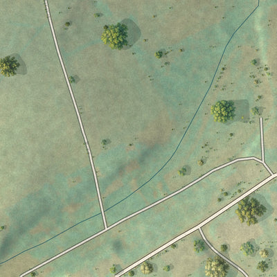 Second close-up of the map of Railroad, Pennsylvania print showing more streets and buildings