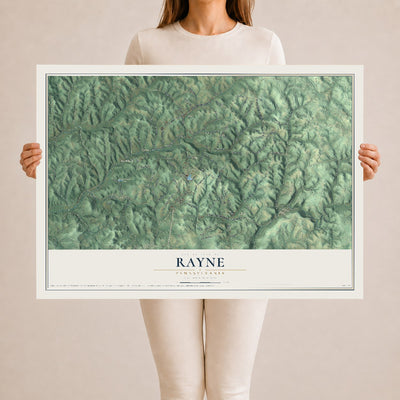Map of Rayne, Pennsylvania, 24 x 36 inch unframed archival matte print