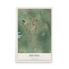 Map of Red Hill, Pennsylvania, 12 x 18 inch unframed archival matte print