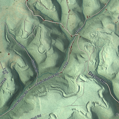 Close-up of the map of Redbank, Armstrong County, Pennsylvania print showing street and building detail