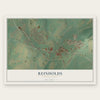 Reinholds, Pennsylvania map print, the full design