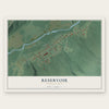 Reservoir, Pennsylvania map print, the full design