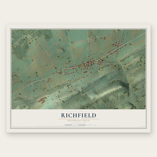 Richfield, Pennsylvania map print, the full design