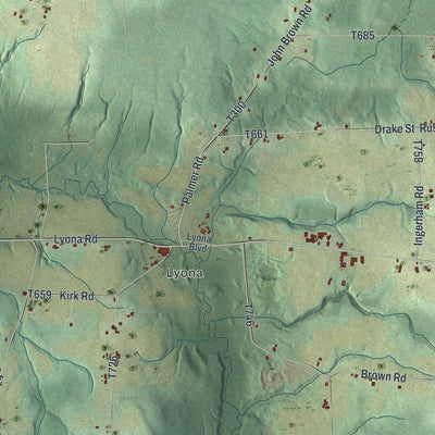 Close-up of the map of Richmond, Crawford County, Pennsylvania print showing street and building detail