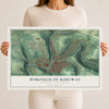 Map of the Borough of Ridgway, Elk County, Pennsylvania, 12 x 18 inch unframed archival matte print