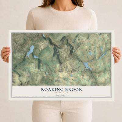 Map of Roaring Brook, Pennsylvania, 12 x 18 inch unframed archival matte print