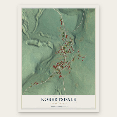 Robertsdale, Pennsylvania map print, the full design