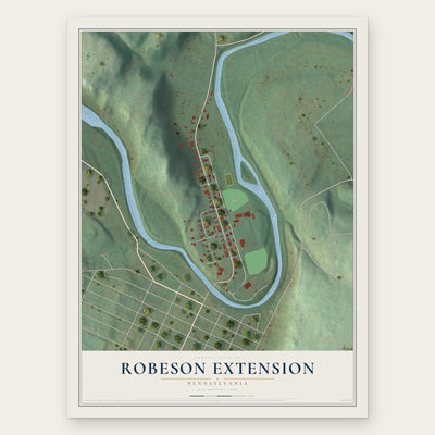 Robeson Extension, Pennsylvania map print, the full design
