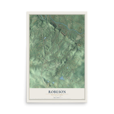 Map of Robeson, Pennsylvania, 12 x 18 inch unframed archival matte print