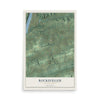 Map of Rockefeller, Pennsylvania, 12 x 18 inch unframed archival matte print