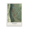 Map of Rockhill, Pennsylvania, 12 x 18 inch unframed archival matte print