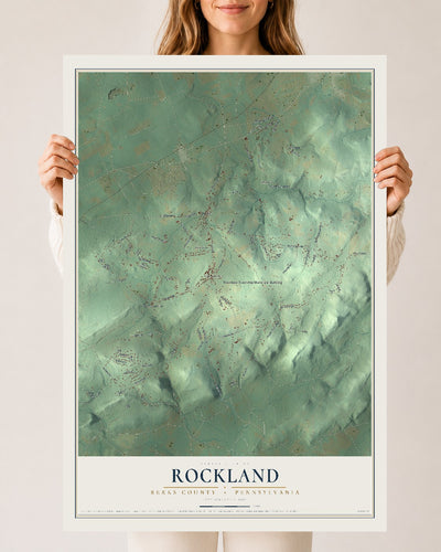 Map of Rockland, Berks County, Pennsylvania, 24 x 36 inch unframed archival matte print
