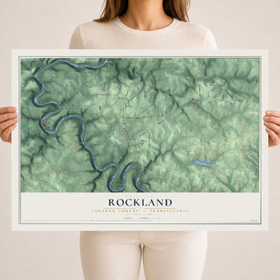 Map of Rockland, Venango County, Pennsylvania, 18 x 24 inch unframed archival matte print