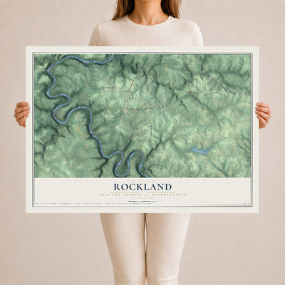 Map of Rockland, Venango County, Pennsylvania, 24 x 36 inch unframed archival matte print