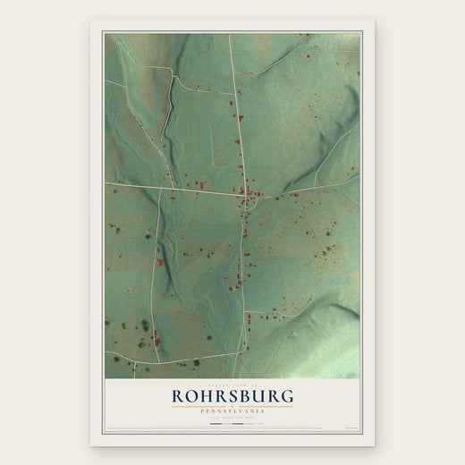 Rohrsburg, Pennsylvania map print, the full design