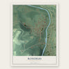 Rosebud, Pennsylvania map print, the full design