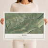 Map of Ross, Monroe County, Pennsylvania, 12 x 18 inch unframed archival matte print