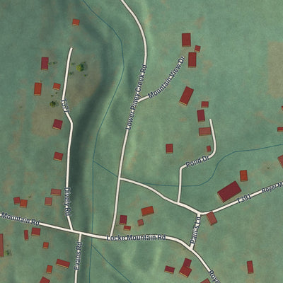 Close-up of the map of Royer, Pennsylvania print showing street and building detail