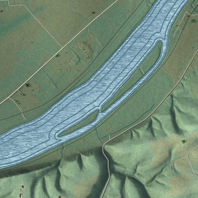 Second close-up of the map of Rush, Northumberland County, Pennsylvania print showing more streets and buildings